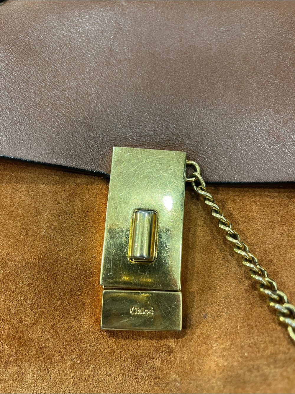 Chloé Suede & Leather Saddle Bag in Brown - Picture 6 of 7